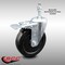 Service Caster 5 Inch SS Hard Rubber Swivel 10mm Threaded Stem Caster with Total Lock Brake SCC-SSTSTTL20S514-HRS-M1015 - alternate 2
